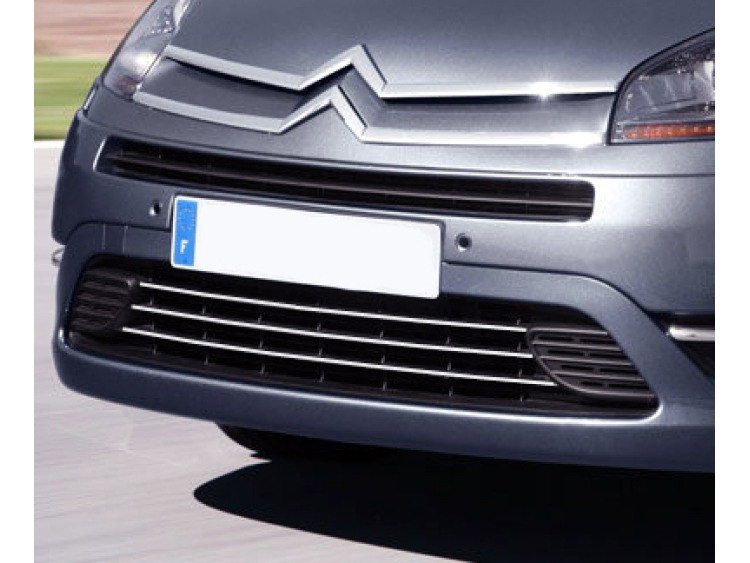 Lower radiator grill chrome trim Citro&euml;n C4 Grand Picasso (06-13)