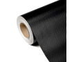 Luxyline 3D carbon fiber vinyl wrap sticker 50cm glossy black
