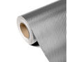 Luxyline 3D carbon fiber vinyl wrap sticker 30cm silver gray