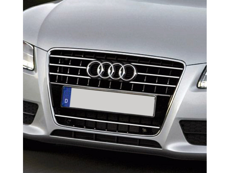 Radiator grill chrome trim compatible with Audi A5 Cabriolet 09-11 Audi A5 Coup&eacute; 07-11 Audi A5 Sportback 09-11