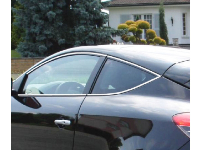 Side windows chrome trim Renault Mégane III coupé 0812 Mégane III phase 2 coupé 1213 Mégane III ph